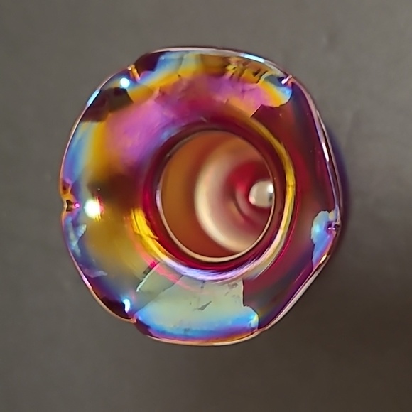 Vintage Iridescent Art Glass Toothpick Holder - Picture 7 of 16